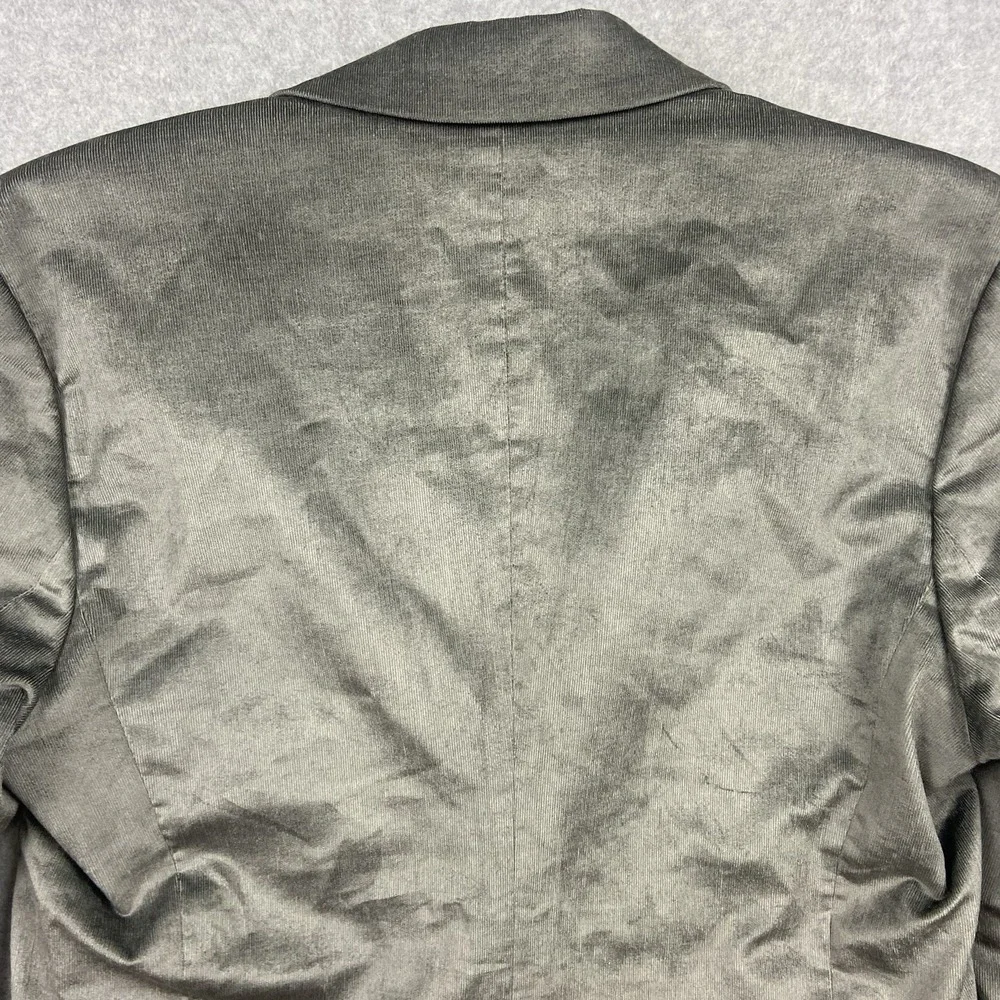 Guess Blazer Mens Large 40R Dean Velvet‎ 2-Button Suit Jacket Sport Coat Silver